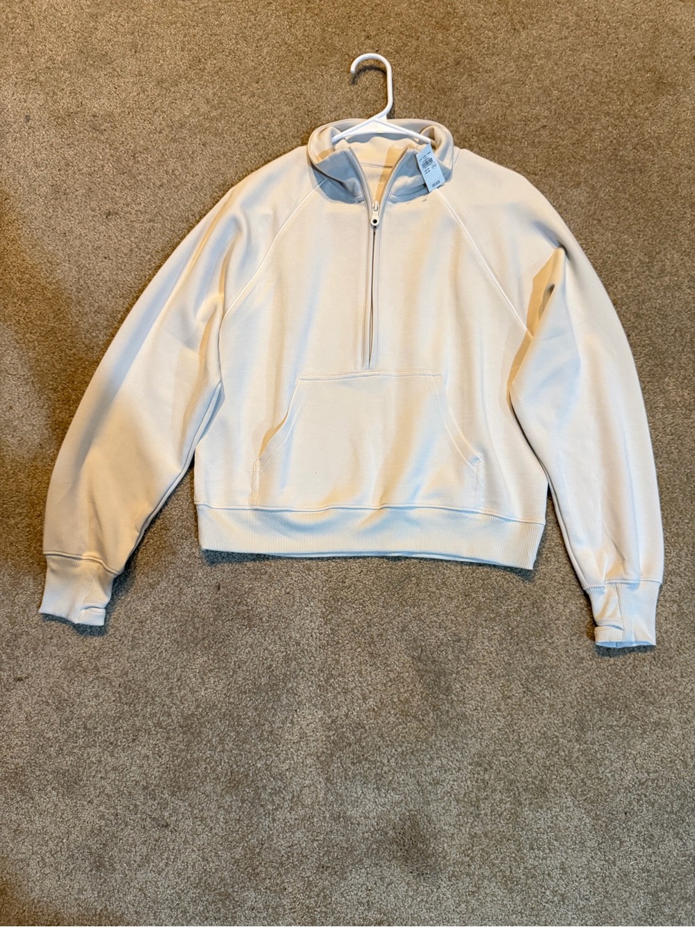 aerie Cream Half-Zip Crewneck Pullover